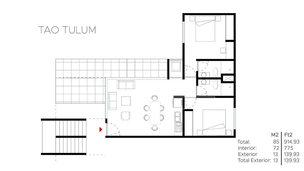 Quiet 2Br In Tulum With Pool Spacious Patio Gym